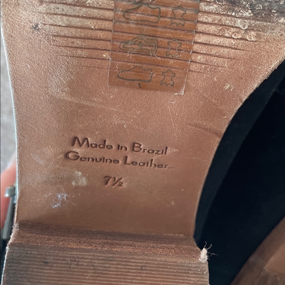 Black Suede Ankle Boots, Madewell brand. 7.5, 7 1/2 - Picture 7 of 12